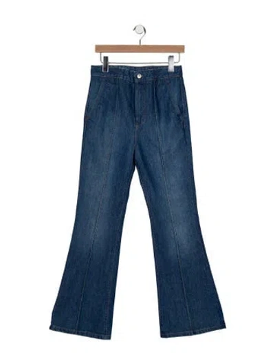 Pre-owned Victoria Beckham High-rise Wide Leg Jeans In Blue