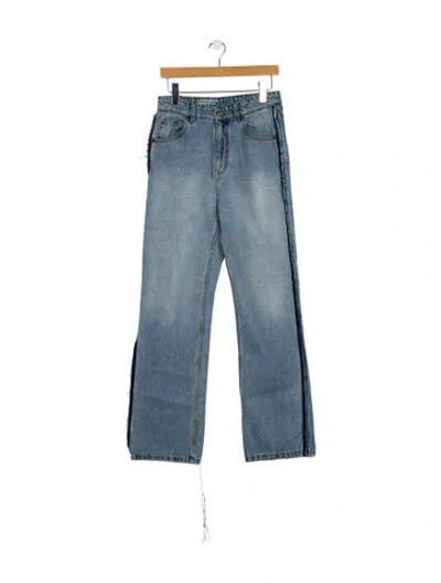Pre-owned Victoria Beckham High-rise Wide Leg Jeans In Blue
