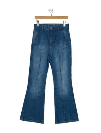 Pre-owned Victoria Beckham High-rise Wide Leg Jeans In Blue