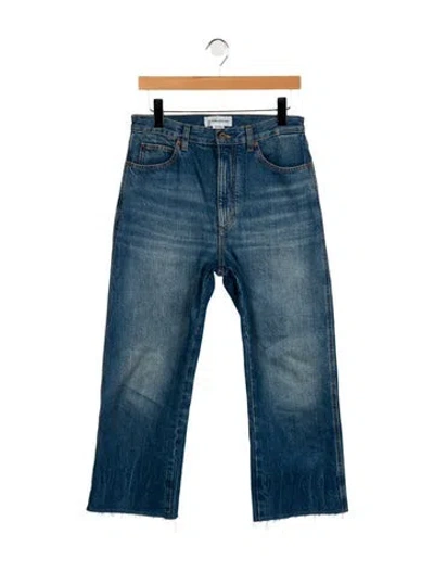 Pre-owned Victoria Beckham High-rise Wide Leg Jeans In Blue