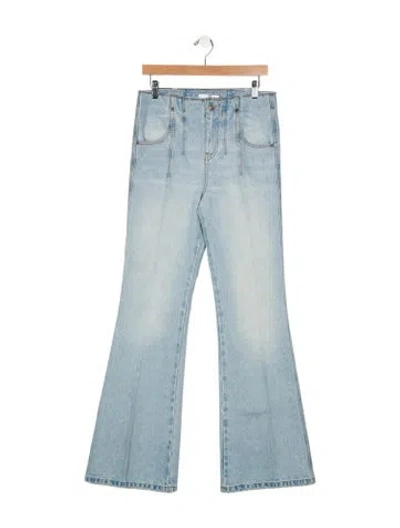 Pre-owned Victoria Beckham High-rise Wide Leg Jeans In Blue