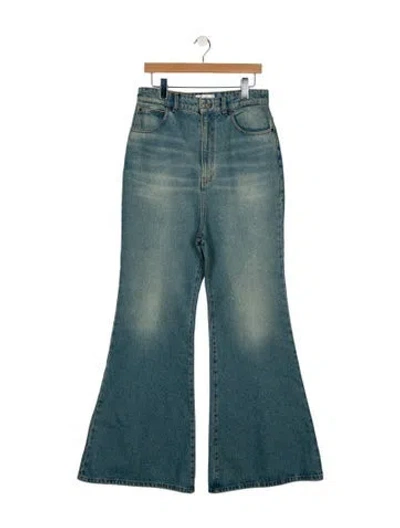 Pre-owned Victoria Beckham High-rise Wide Leg Jeans In Blue