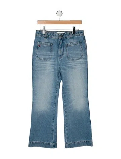 Pre-owned Victoria Beckham High-rise Wide Leg Jeans In Blue