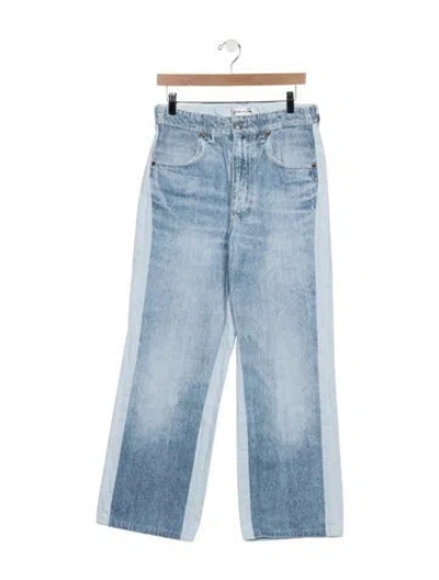 Pre-owned Victoria Beckham High-rise Wide Leg Jeans In Blue