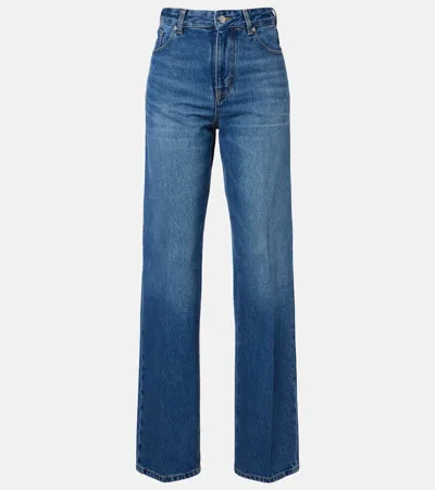 Victoria Beckham High-rise Wide-leg Jeans In Blue