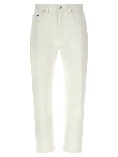 Victoria Beckham High-waisted Straight-leg Cotton Jeans In White