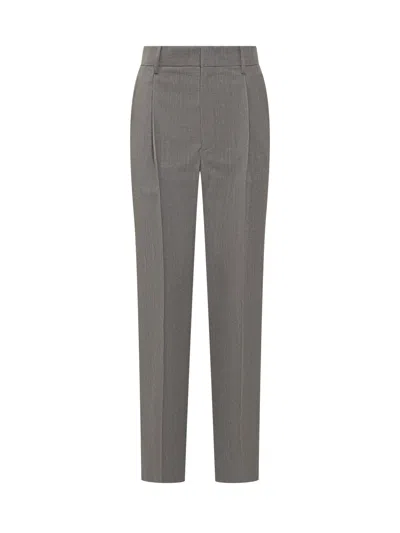Victoria Beckham High-waisted Tailored Trousers In Gray