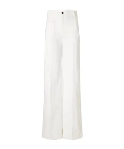 Victoria Beckham High-waisted Wide-leg Trousers In White