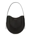 Victoria Beckham Medium Curved Hobo Bag With Gold-tone Hardware In Black