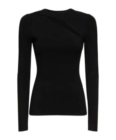 Victoria Beckham Hollowed-out Detail Blouse In Black