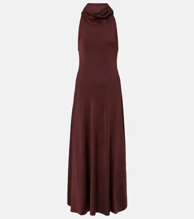 Victoria Beckham Hooded Jersey Midi Dress