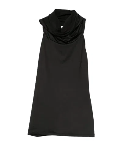 Victoria Beckham Hooded Tank Top In Black