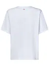 Victoria Beckham White Crewneck T-shirt With Slogan Print On The Front In Cotton Woman In White