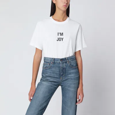 Victoria Beckham “i'm Joy” T-shirt In White Cotton