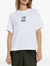 Victoria Beckham Graphic Print Crew Neck Short Sleeve Top In White