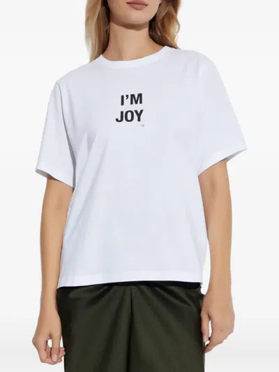 Victoria Beckham Cotton Jersey T-shirt In White