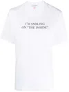 Victoria Beckham Slogan Tee ''i'm Smiling On The Inside'' White In White