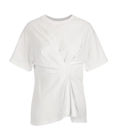 Victoria Beckham Inverted-pleats Cotton T-shirt In White