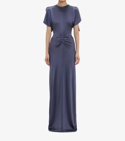 Victoria Beckham Isabella Blouson Sleeves Gown In Eclipse In Purple