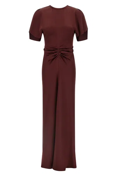 Victoria Beckham Bela Dresses Bordeaux In Brown