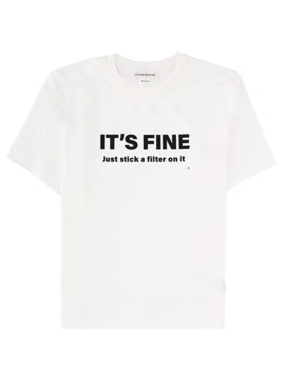 Victoria Beckham "its Fine, Just Stick A Filter On It" T-shirt In White
