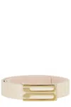 Victoria Beckham Ivory Regular Frame Belt In Neutral