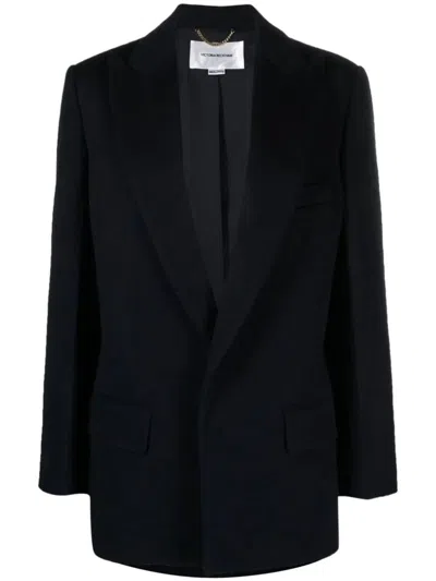 Victoria Beckham Jacket With Lapels Clothing In Black