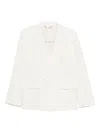 Victoria Beckham Oversized Double-breasted Crepe Blazer In White