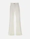 Victoria Beckham Womens Washed White Alina Flared-leg Denim Jeans