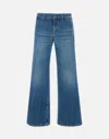 Victoria Beckham Wide-leg Jeans With Contrast Stitching And Pockets