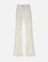 Victoria Beckham Womens Washed White Alina Flared-leg Denim Jeans In Neutral