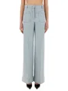 Victoria Beckham Alina Cotton Denim Jeans In Blue