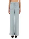 Victoria Beckham Alina Cotton Denim Jeans In Blue