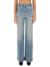Victoria Beckham Cropped Jeans With Concealed Fly And Modern Silhouette In Navy