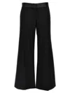 Victoria Beckham Side Panel Wool-blend Wide-leg Pants In Black
