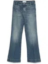 Victoria Beckham Belt-loop Jeans In Blue