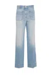 Victoria Beckham Alina Cropped Bootcut Jeans In Blue