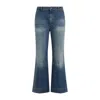 Victoria Beckham Faded High-rise Bootcut Jeans In Blue