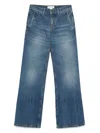 Victoria Beckham Flared Denim Jeans With Mid-rise Waist In Blue