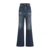 Victoria Beckham Wide Leg Kick Jeans Women In Blue