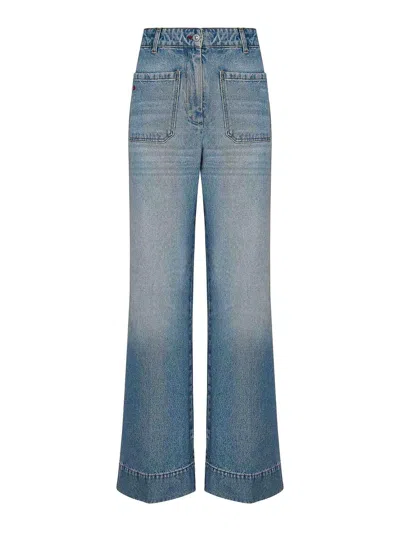 Victoria Beckham Alina Blue Denim High-waisted Jeans