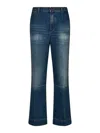 Victoria Beckham Faded High-rise Bootcut Jeans In Blue