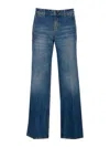 Victoria Beckham Regular Fit Trousers With 5 Pockets And Contrast Stitching In Blue