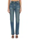 Victoria Beckham Julia Jeans Trousers Belt Loops In Azzurro