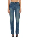 Victoria Beckham Julia Jeans Trousers Belt Loops In Blue