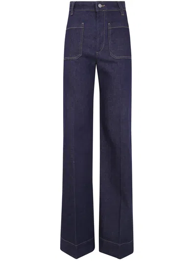Victoria Beckham Jeans Stretch "alina" In Blue