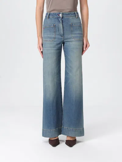 VICTORIA BECKHAM JEANS VICTORIA VICTORIA BECKHAM WOMAN COLOR BLUE,H31194009