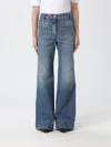 Victoria Beckham Wide Jeans In Faded Blue In Blue