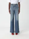 Victoria Beckham Wide Jeans In Faded Blue In Blue