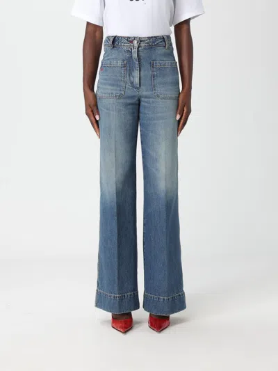 VICTORIA BECKHAM JEANS VICTORIA VICTORIA BECKHAM WOMAN COLOR DENIM,H60621028